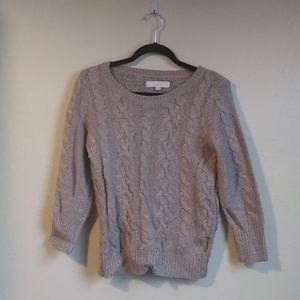 Loft Beige Sparkle Sweater